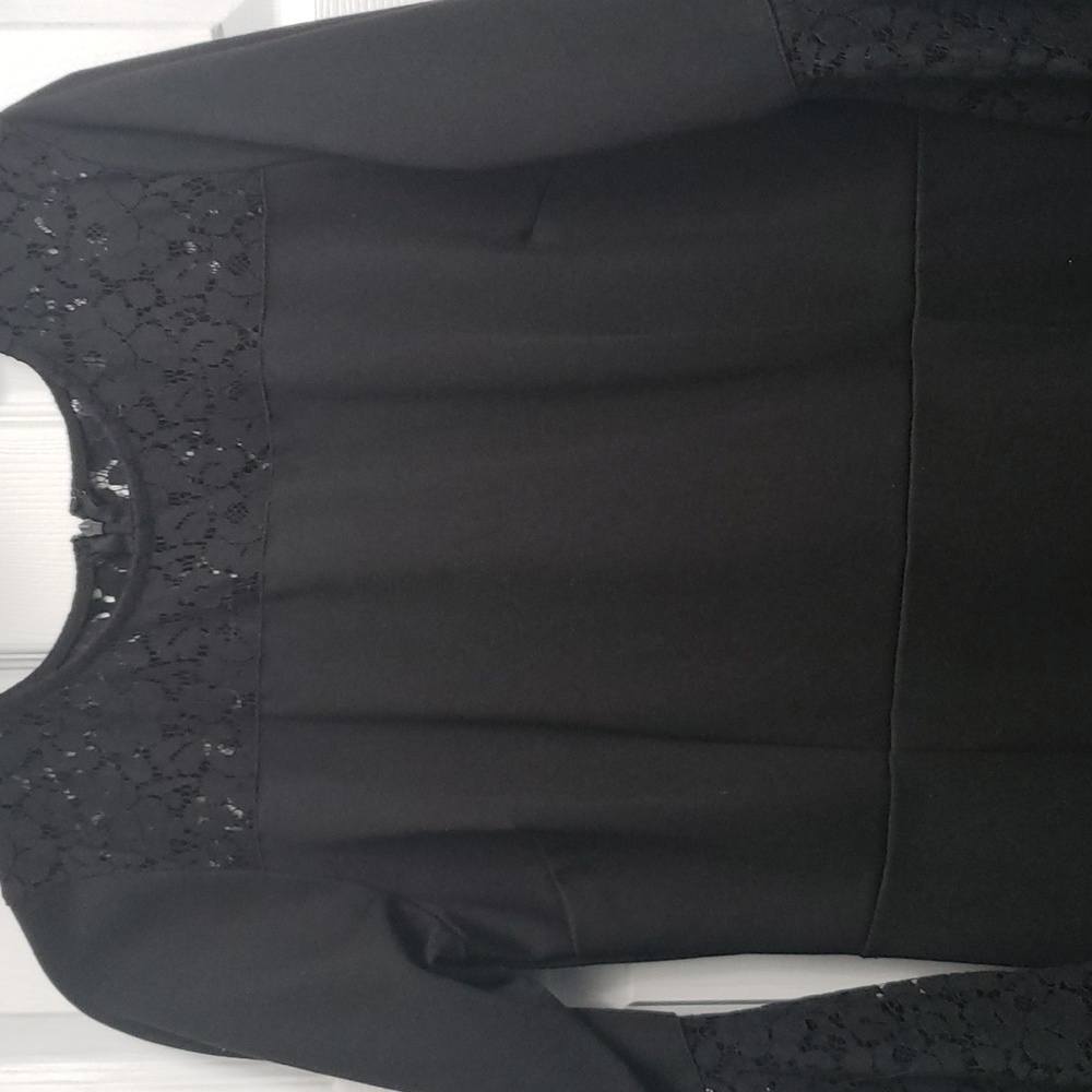 NY & Co Black Lace Sleeve Dress. SIZE Large - Picture 3 of 8
